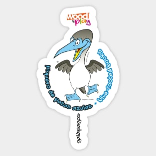 Blue-footed BOOBY Wood&Play Galapagos Sticker